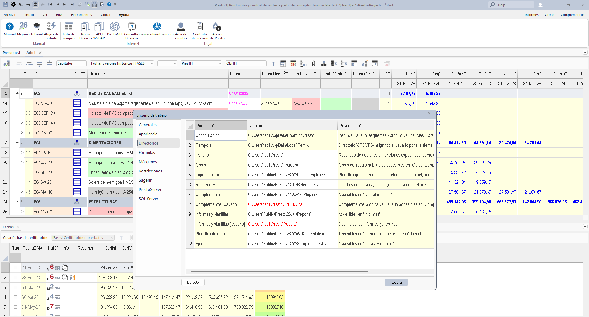 Usabilidad y rendimiento de Presto 26 aplicados a la elaboración del presupuesto
