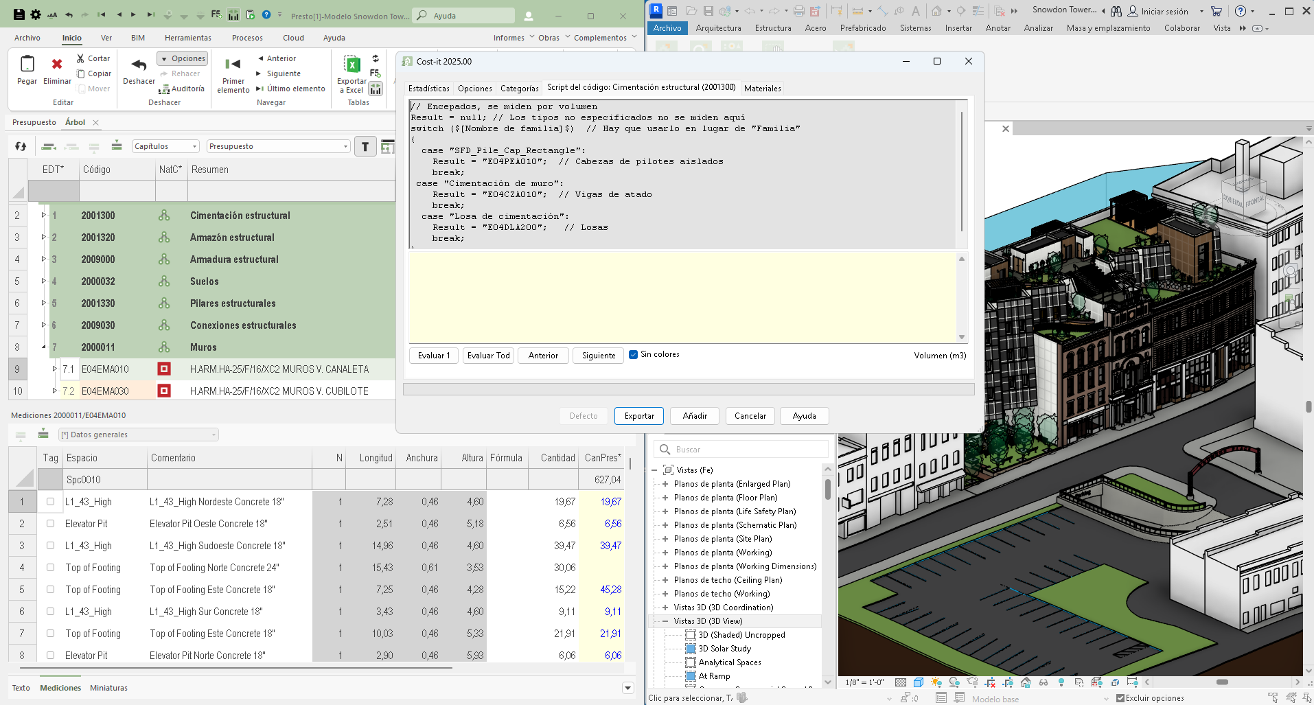 Personalización de la exportación con Cost-it